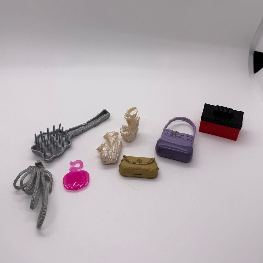 Monster High Doll Accessories Purses Heels Brush